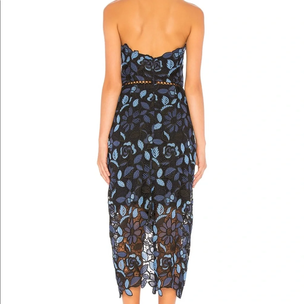 Elliatt Times Floral Strapless Dress Blue - Picture 3 of 10